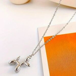 🌷5 For $15🌷Stainless Steel Dog Balloon Pendant and Chain Necklace